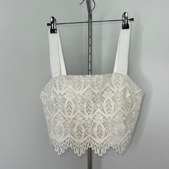 🔹 English Factory Lace Crop Top - Picture 1 of 4